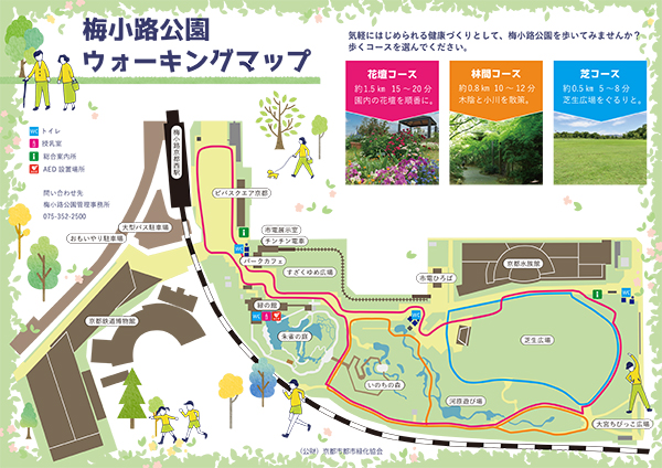 梅小路公園 ウォーキングマップ