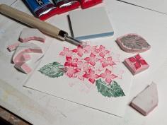 「消しゴムハンコで森をえがこう」のイメージ