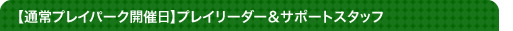 【通常プレイパーク開催日】プレイリーダー＆サポートスタッフ