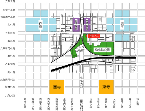 梅小路公園付近の地図